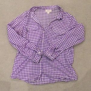 LOFT size small petite gingham shirt